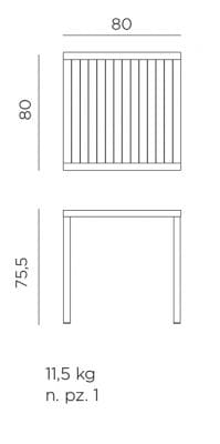 Outdoor 2 Seater Dining Set with Net Chairs by Nardi Italy - Image 5