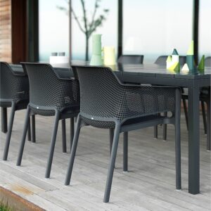 NARDI Rio 6-8 Seater Outdoor Dining Set with NET Chairs