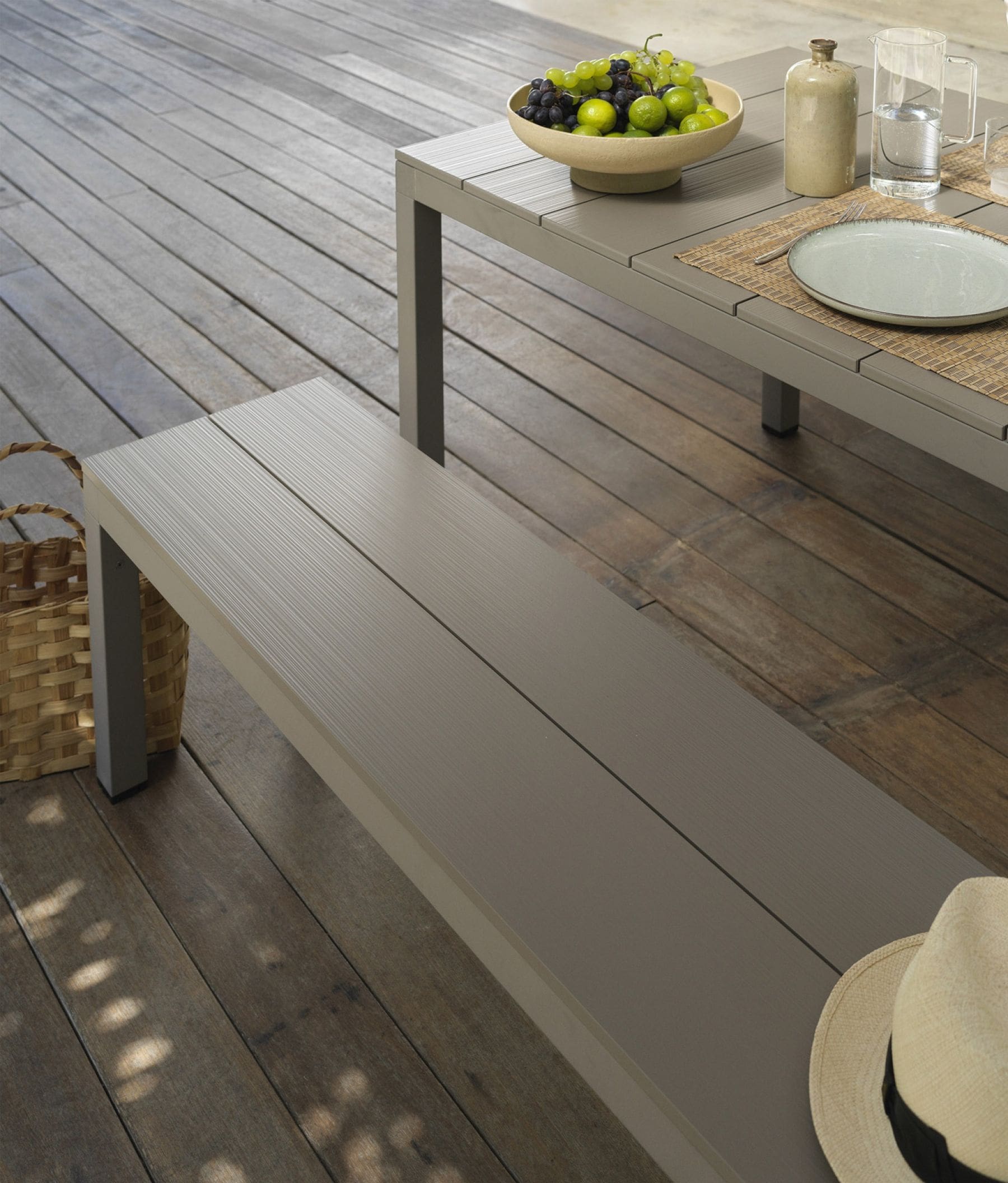 RIO Bench ALU Outdoor Dining Table Set by Nardi Italy - Image 7