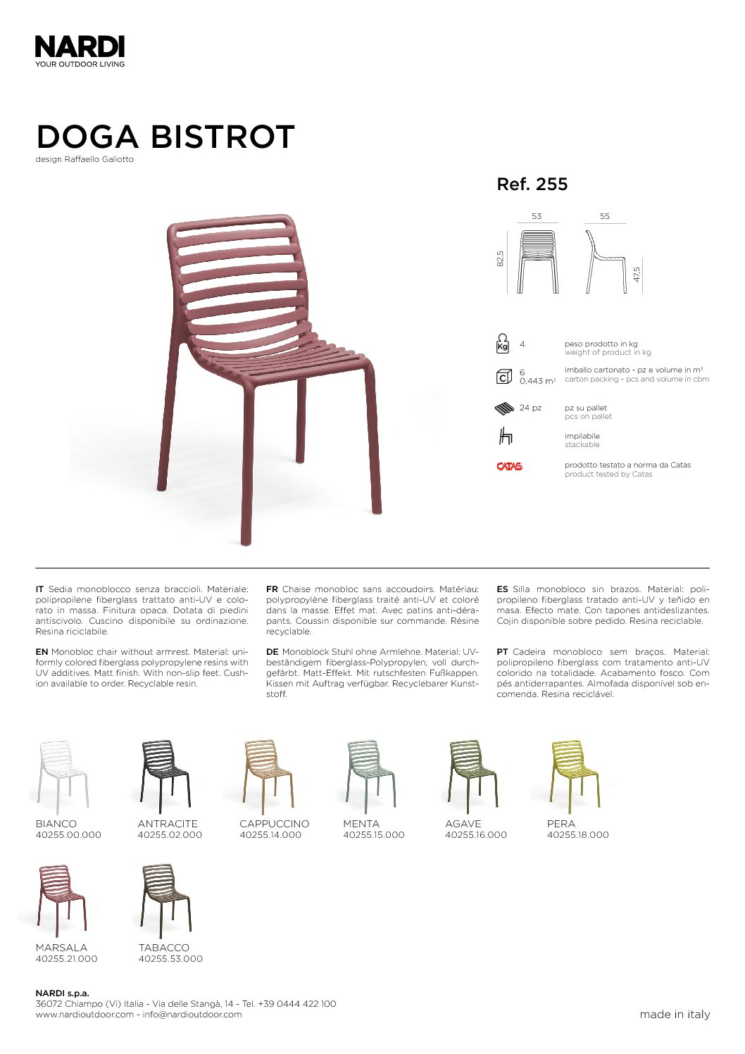 Doga Bistrot by Nardi Italy - Image 17